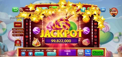 Hình ảnh điện thoại di động hiển thị trò chơi jackpot lũy tiến trên ứng dụng W888